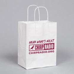 White Kraft Custom Printed Paper Sh